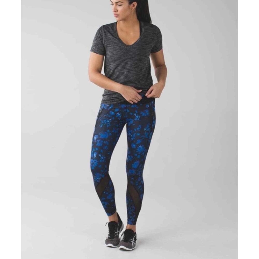 Lululemon Inspire Tight Leggings Dandy Digie Porcelaine Cropped Leggings Size 6